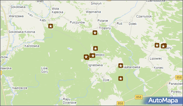 mapa Żelebsko, Żelebsko na mapie Targeo