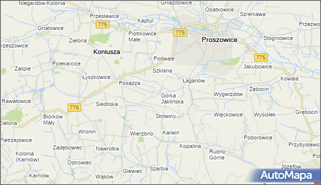 mapa Górka Jaklińska, Górka Jaklińska na mapie Targeo