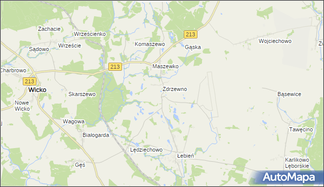 mapa Kopaniewo, Kopaniewo na mapie Targeo