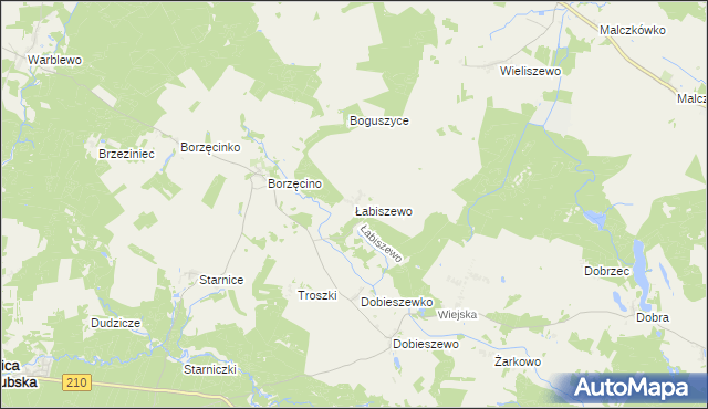 mapa Łabiszewo, Łabiszewo na mapie Targeo