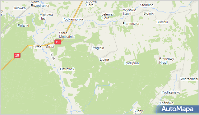 mapa Lipina gmina Sokółka, Lipina gmina Sokółka na mapie Targeo
