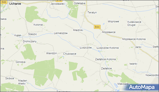mapa Łuszczów, Łuszczów na mapie Targeo