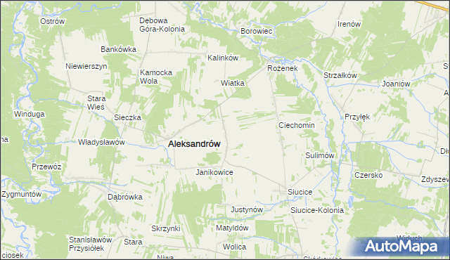mapa Marianów gmina Aleksandrów, Marianów gmina Aleksandrów na mapie Targeo