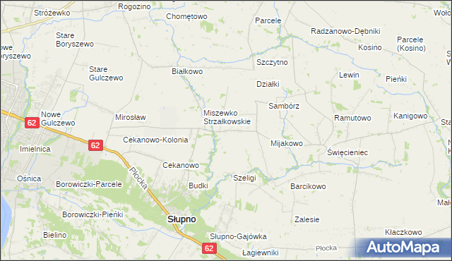 mapa Miszewko-Stefany, Miszewko-Stefany na mapie Targeo