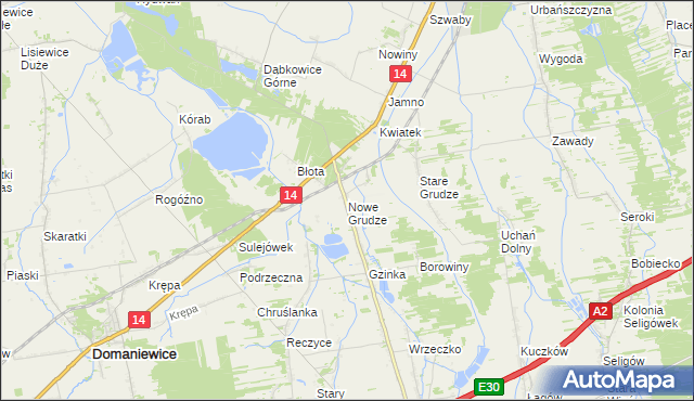 mapa Nowe Grudze, Nowe Grudze na mapie Targeo