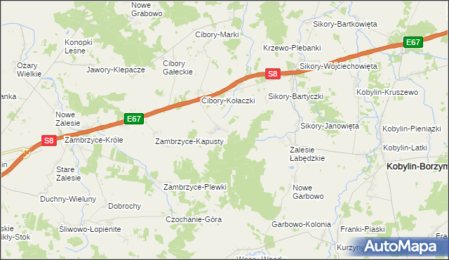 mapa Nowe Krzewo gmina Zawady, Nowe Krzewo gmina Zawady na mapie Targeo