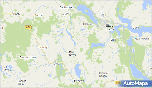 mapa Nowe Krzywe, Nowe Krzywe na mapie Targeo