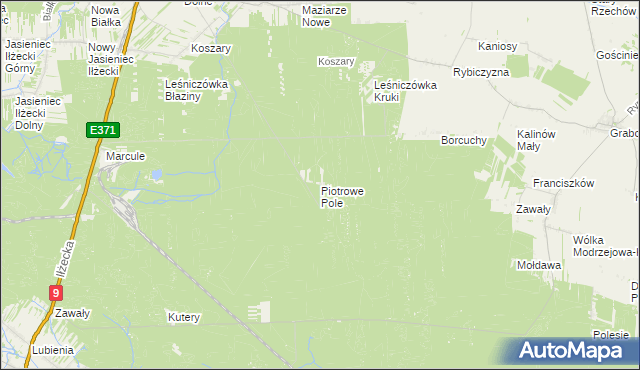 mapa Piotrowe Pole, Piotrowe Pole na mapie Targeo