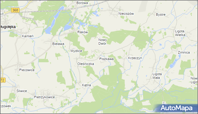 mapa Piszkawa, Piszkawa na mapie Targeo