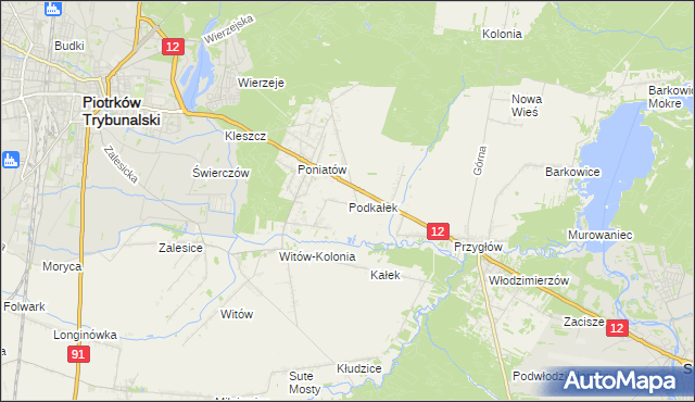 mapa Podkałek, Podkałek na mapie Targeo