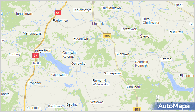 mapa Podkłokock, Podkłokock na mapie Targeo