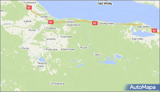 mapa Ruda gmina Włocławek, Ruda gmina Włocławek na mapie Targeo