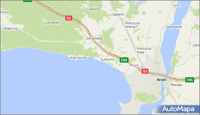 mapa Sułomino, Sułomino na mapie Targeo