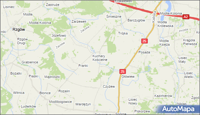 mapa Święcia, Święcia na mapie Targeo