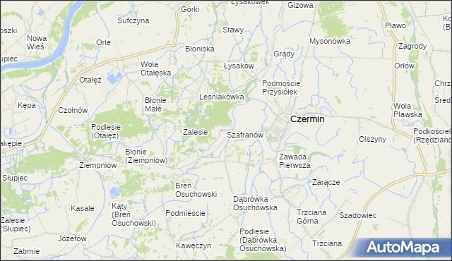 mapa Szafranów, Szafranów na mapie Targeo