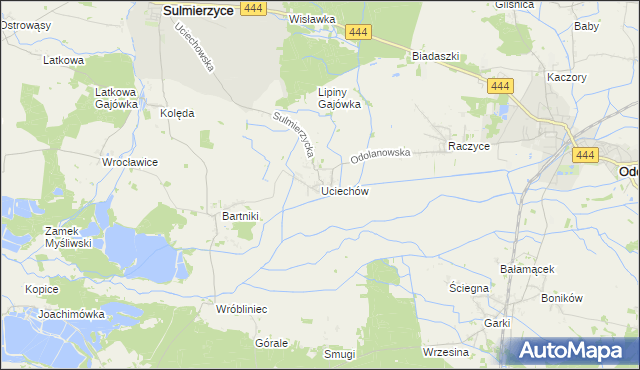 mapa Uciechów gmina Odolanów, Uciechów gmina Odolanów na mapie Targeo