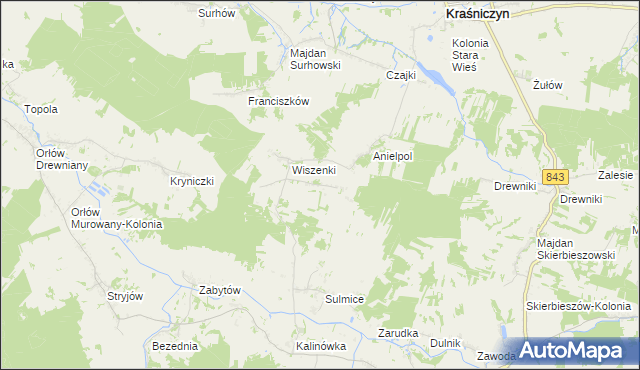 mapa Wiszenki-Kolonia, Wiszenki-Kolonia na mapie Targeo