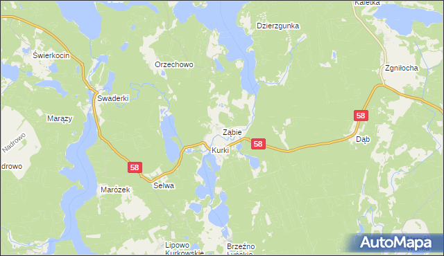 mapa Ząbie, Ząbie na mapie Targeo