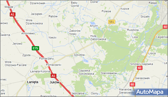 mapa Zaborów Stary, Zaborów Stary na mapie Targeo