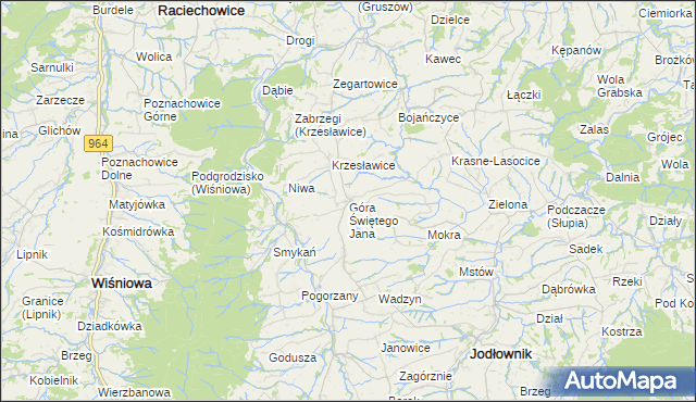 mapa Góra Świętego Jana, Góra Świętego Jana na mapie Targeo