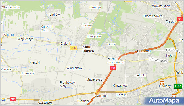 mapa Latchorzew, Latchorzew na mapie Targeo