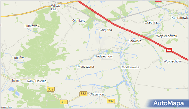 mapa Radziechów, Radziechów na mapie Targeo