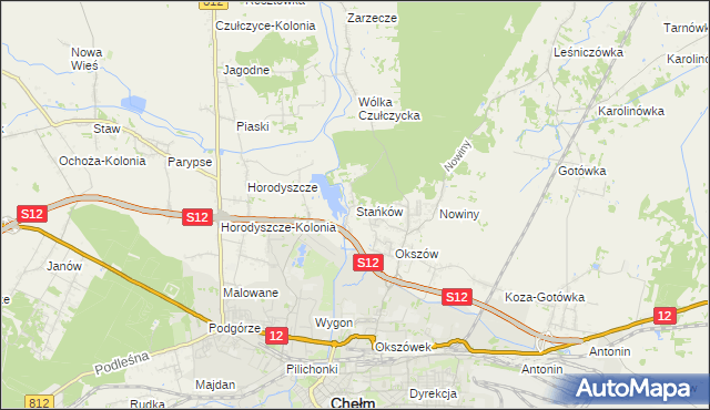 mapa Stańków, Stańków na mapie Targeo