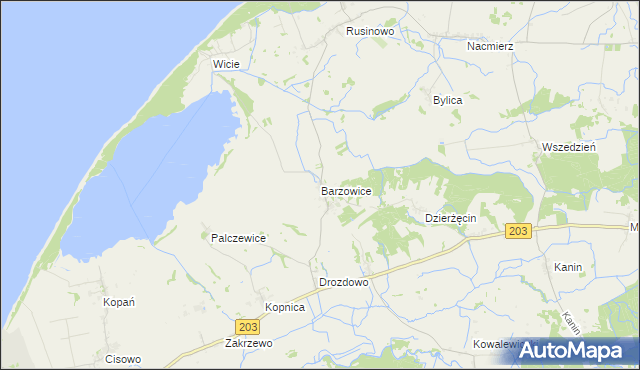 mapa Barzowice, Barzowice na mapie Targeo