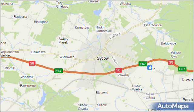 mapa Syców, Syców na mapie Targeo