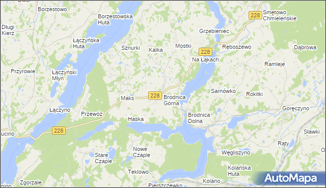 mapa Brodnica Górna, Brodnica Górna na mapie Targeo