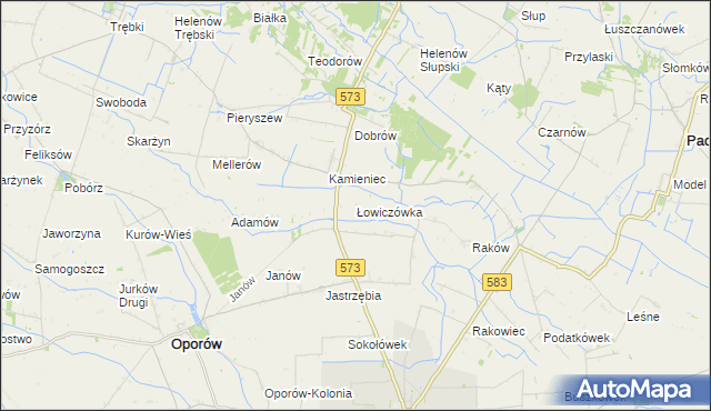 mapa Łowiczówka, Łowiczówka na mapie Targeo