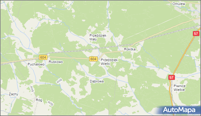 mapa Przeździęk Wielki, Przeździęk Wielki na mapie Targeo