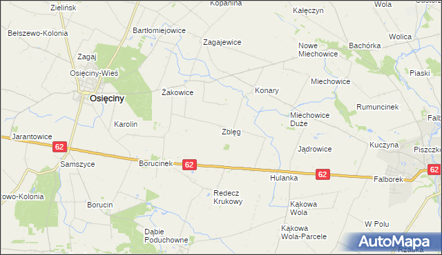 mapa Zblęg, Zblęg na mapie Targeo