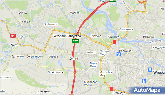 mapa Fabryczna, Fabryczna na mapie Targeo
