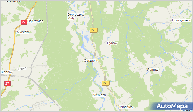 mapa Gorzupia Dolna, Gorzupia Dolna na mapie Targeo