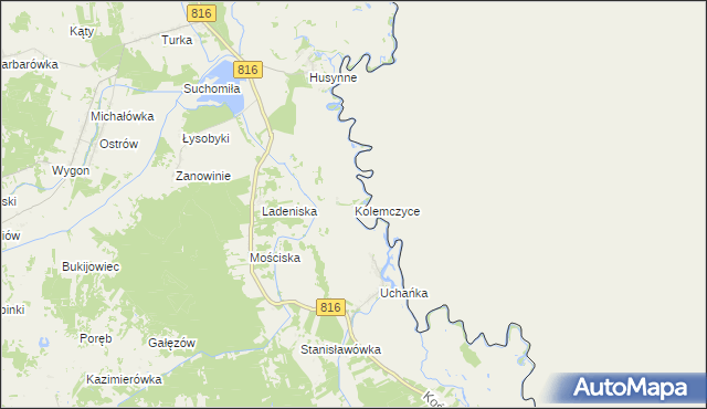 mapa Kolemczyce, Kolemczyce na mapie Targeo