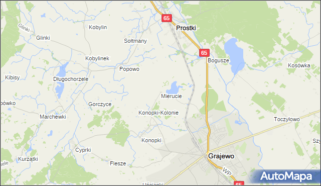 mapa Mierucie, Mierucie na mapie Targeo