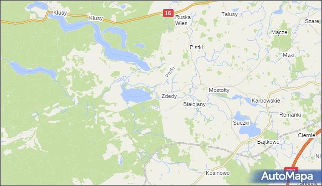mapa Zdedy, Zdedy na mapie Targeo