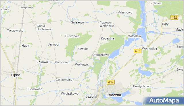 mapa Drzeczkowo, Drzeczkowo na mapie Targeo