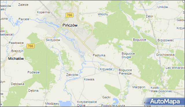 mapa Pasturka, Pasturka na mapie Targeo