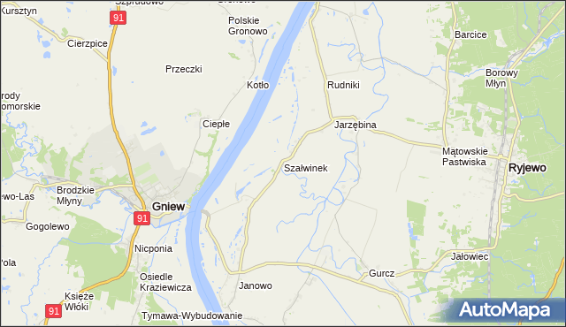 mapa Szałwinek, Szałwinek na mapie Targeo