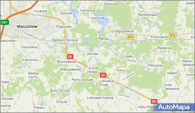 mapa Dwórzno gmina Mszczonów, Dwórzno gmina Mszczonów na mapie Targeo
