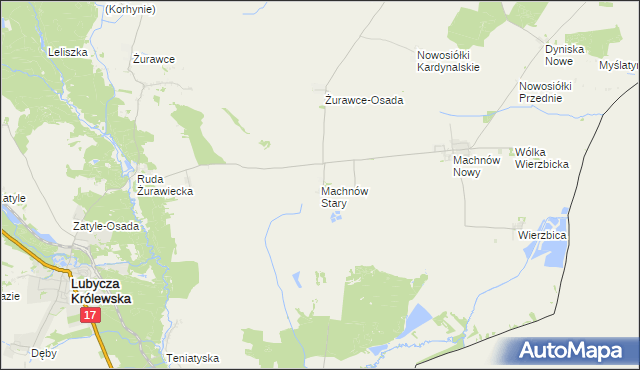 mapa Machnów Stary, Machnów Stary na mapie Targeo