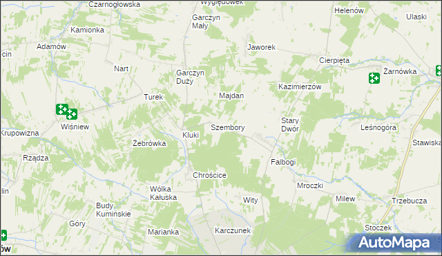 mapa Abramy, Abramy na mapie Targeo