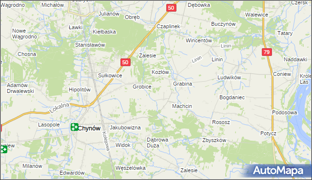 mapa Adamów Rososki, Adamów Rososki na mapie Targeo