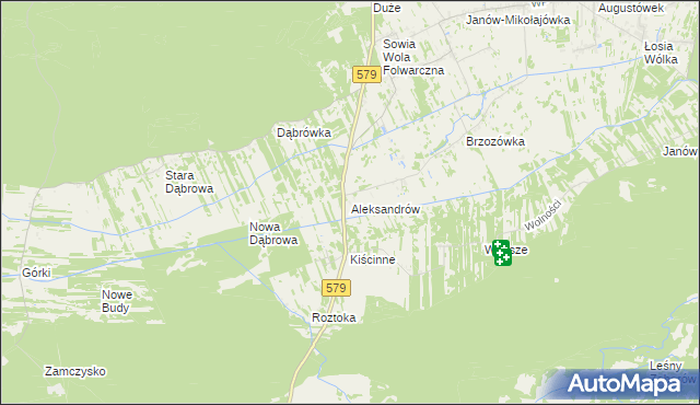 mapa Aleksandrów gmina Czosnów, Aleksandrów gmina Czosnów na mapie Targeo