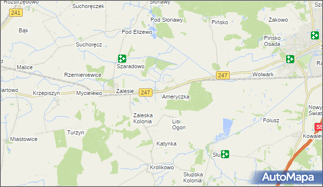 mapa Ameryczka, Ameryczka na mapie Targeo