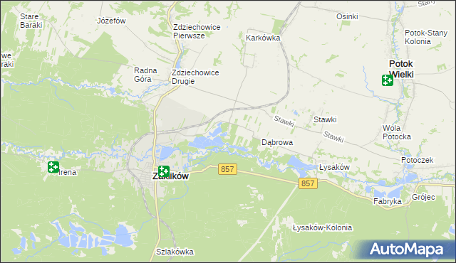 mapa Antoniówka gmina Zaklików, Antoniówka gmina Zaklików na mapie Targeo