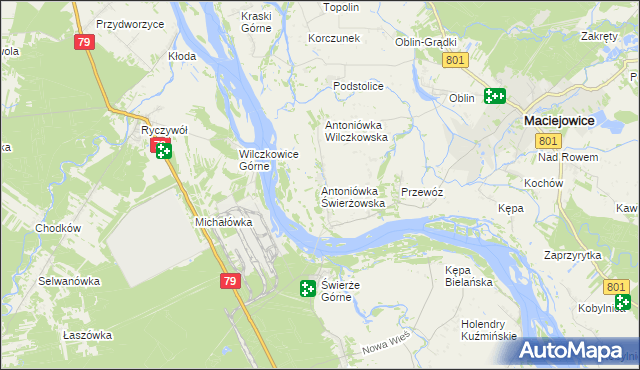 mapa Antoniówka Świerżowska, Antoniówka Świerżowska na mapie Targeo