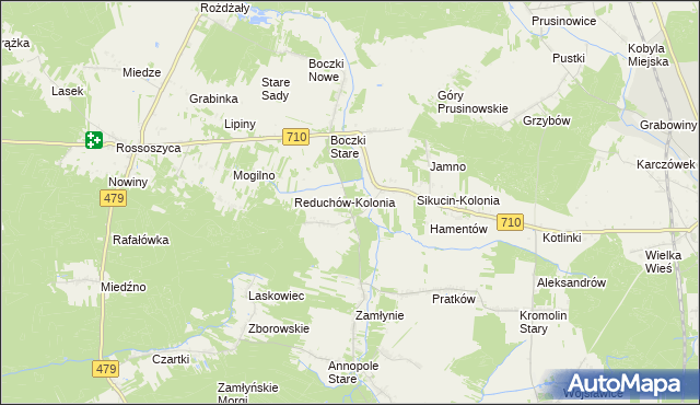 mapa Babiniec gmina Szadek, Babiniec gmina Szadek na mapie Targeo